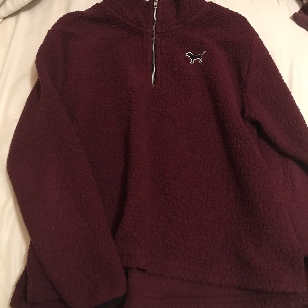 pink sherpa hoodie